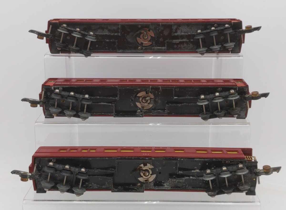 American Flyer S Post-War Passenger Cars: 652, 654 [3] VG/Box
