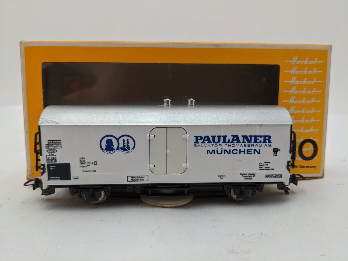 Herkat 1352 HO Scale Paulaner Munchen Track Cleaning Car VG/Box