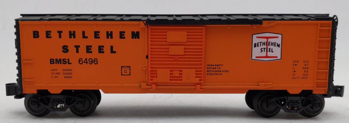 Lionel 6496 O Gauge EDI100 Bethlehem Steel Box Car #6496 EX/Box