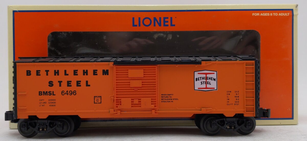 Lionel 6496 O Gauge EDI100 Bethlehem Steel Box Car #6496 EX/Box