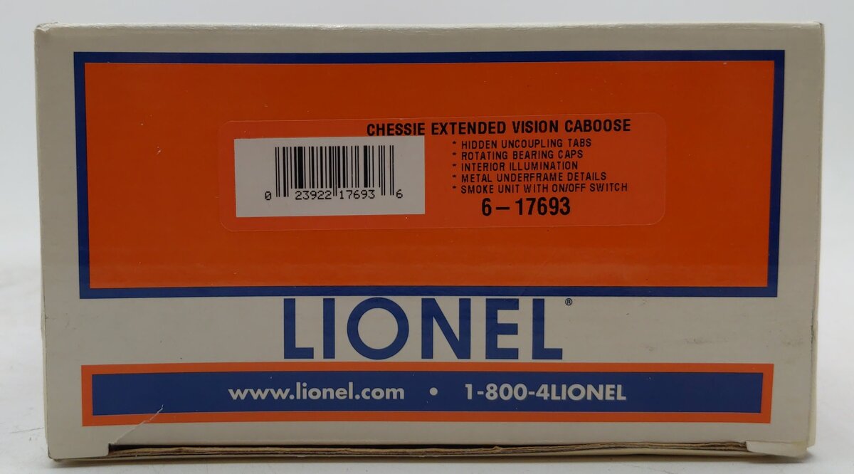 Lionel 6-17693 Chessie Std. O Extended Vision Caboose EX/Box
