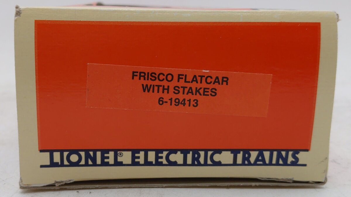 Lionel 6-19413 O Gauge Frisco Flatcar with Stakes VG/Box
