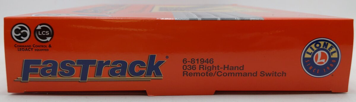 Lionel 6-81946 O-36 Remote Right Hand FasTrack Command Switch Turnout EX/Box