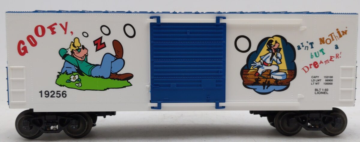 Lionel 6-19256 O Gauge Disney Goofy Hi-Cube Boxcar VG