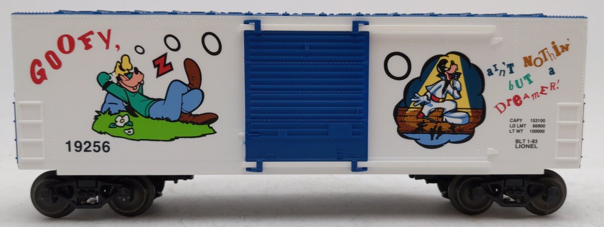 Lionel 6-19256 O Gauge Disney Goofy Hi-Cube Boxcar VG