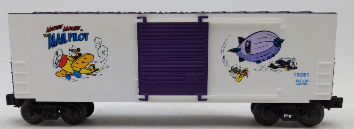 Lionel 6-19261 O Gauge Disney Perils of Mickey Hi-Cube Boxcar EX