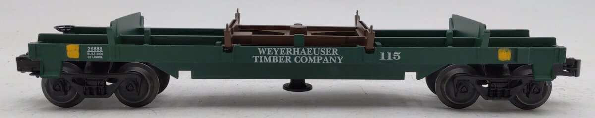 Lionel 6-26888 O Gauge Weyerhaeuser Log Dump Car #115 EX/Box