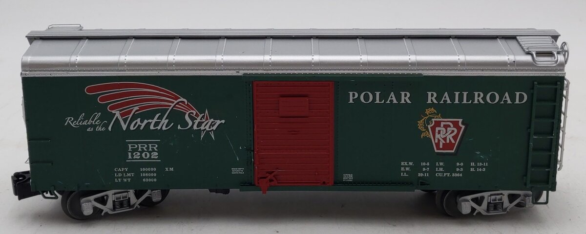 Lionel 6-17752 O Gauge Polar Railroad Round Roof Boxcar #1202 EX