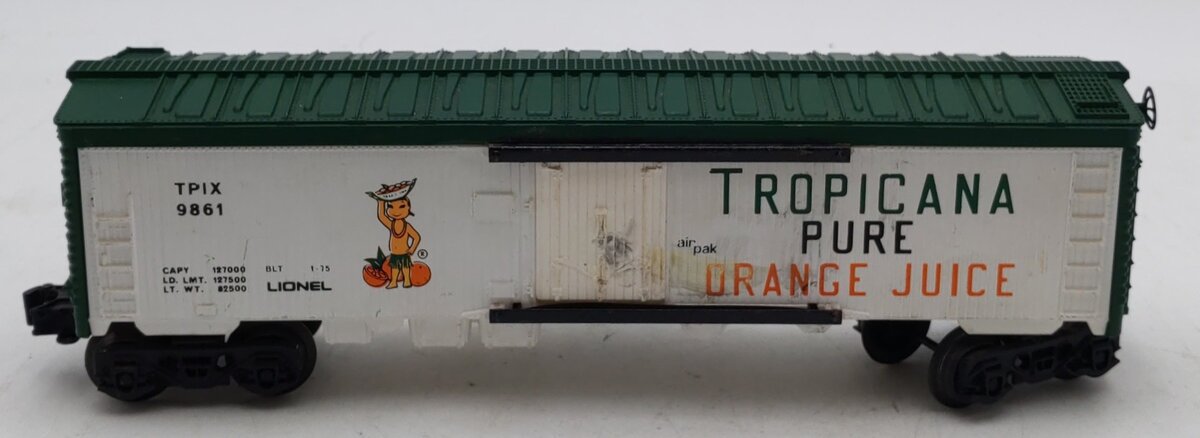 Lionel 6-9861 O Gauge Tropicana Billboard Reefer Car VG
