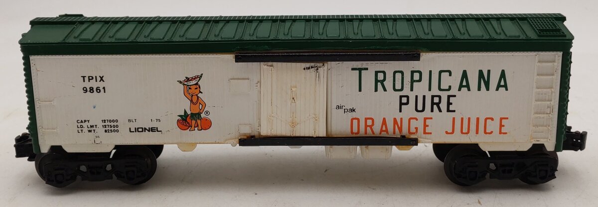 Lionel 6-9861 O Gauge Tropicana Billboard Reefer Car VG