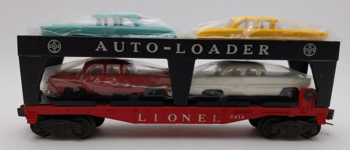 Lionel 6414 Vintage O Evans Autoloader with 4 Automobiles EX/Box