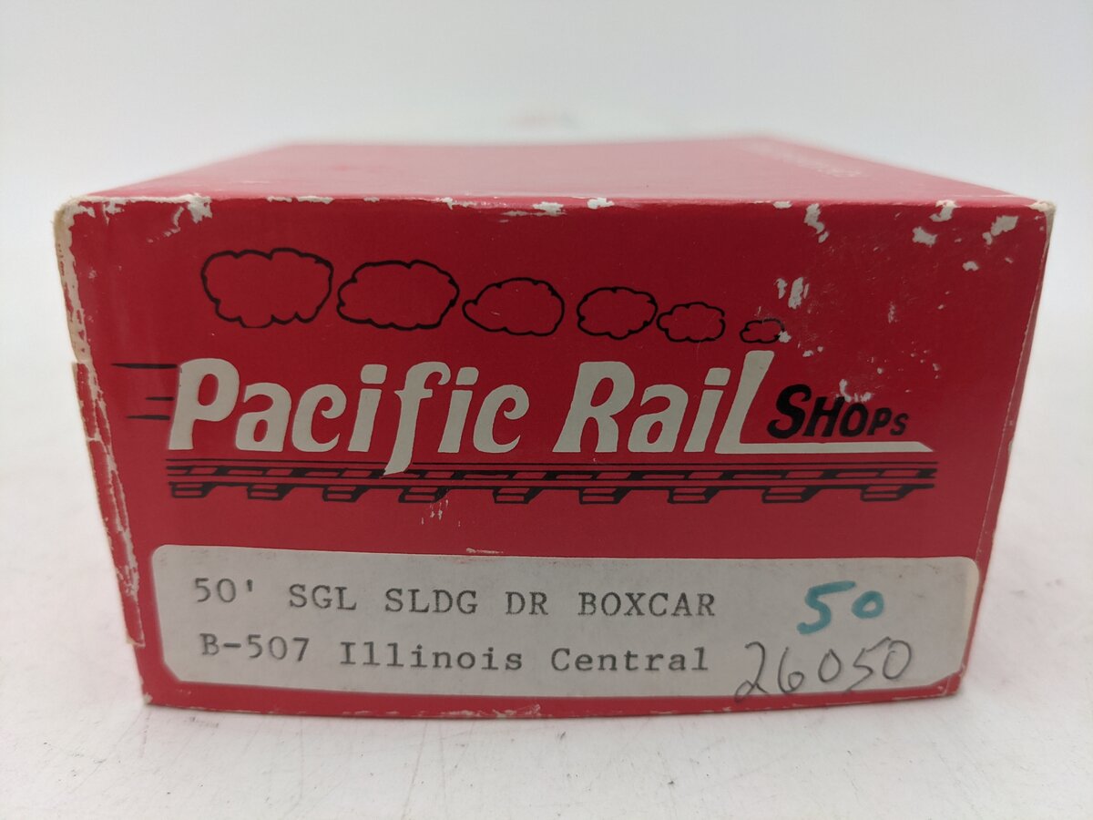 Pacific Rail B-507 S Gauge Illinois Central Boxcar #26050-Scale EX/Box