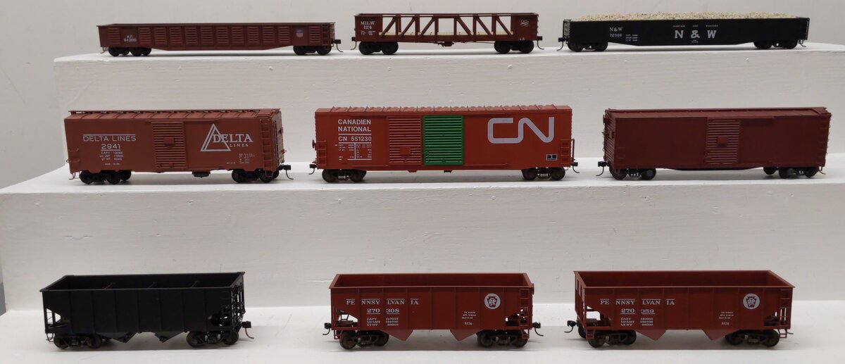 S-Helper & Precision Scale S scale Assorted Freight Cars [9] EX
