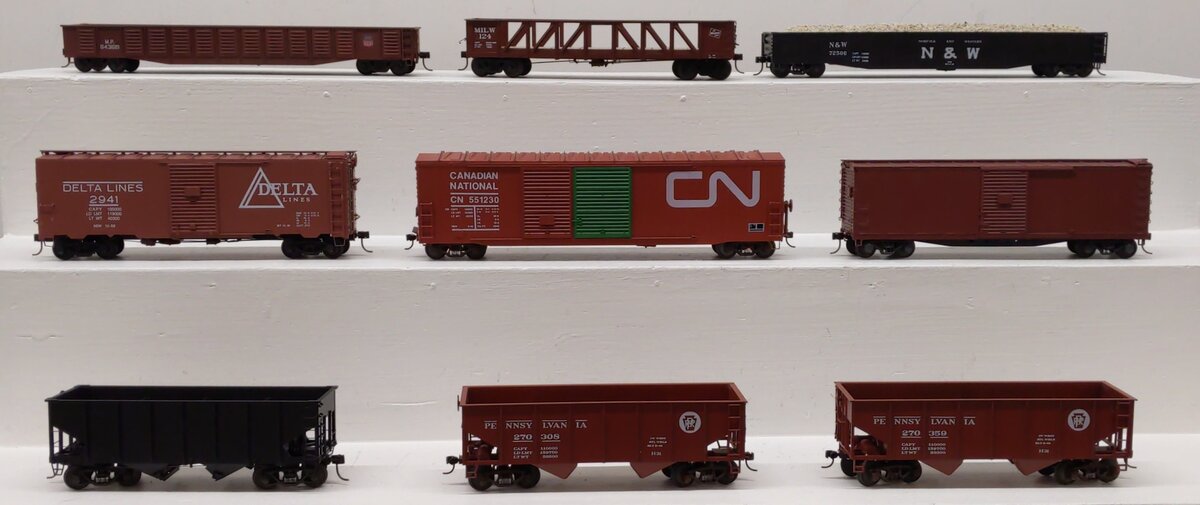 S-Helper & Precision Scale S scale Assorted Freight Cars [9] EX