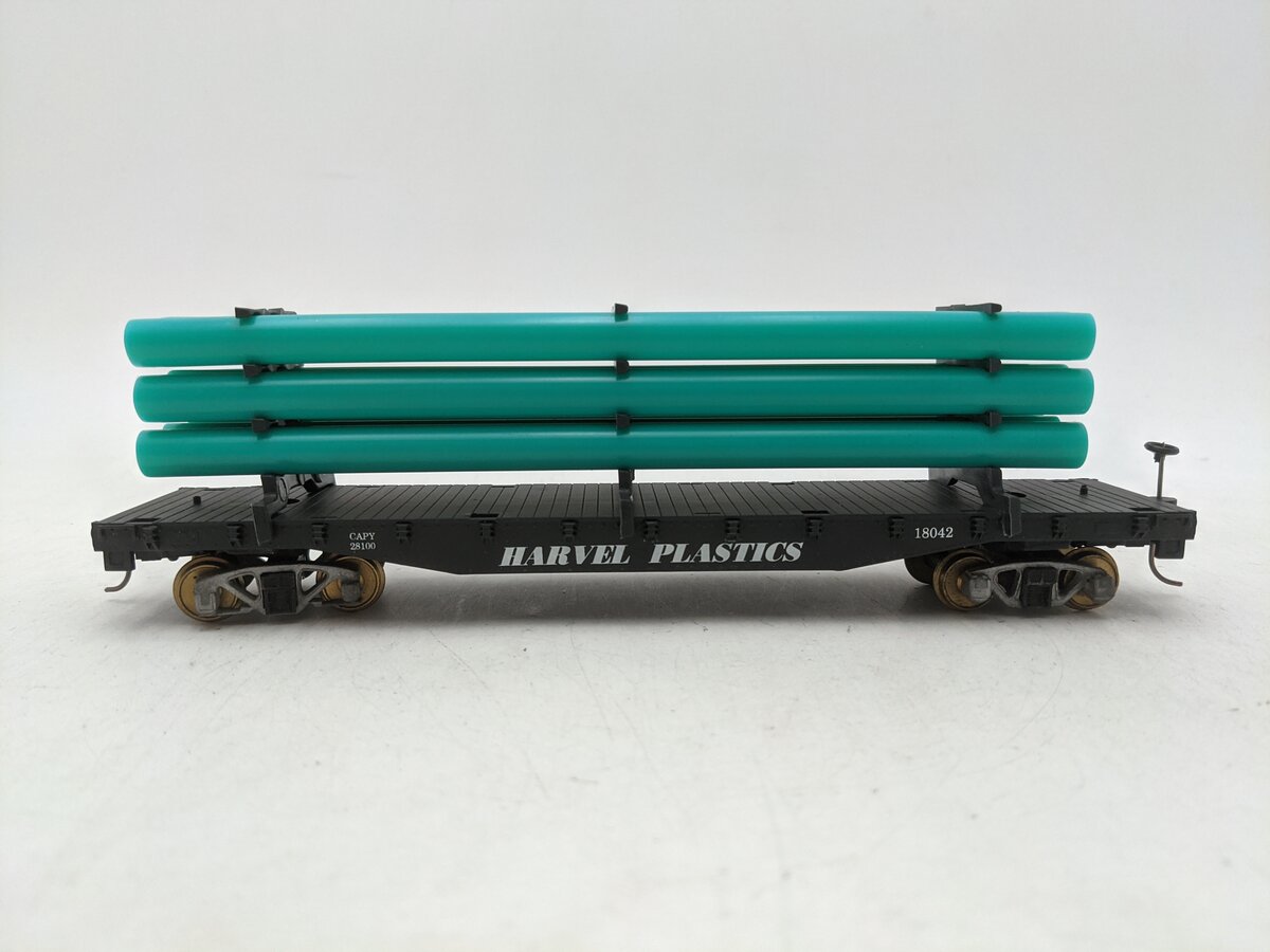 Downs Model RR FF-201H S Gauge Harvel Plastics Flatcar #18042-Scale EX