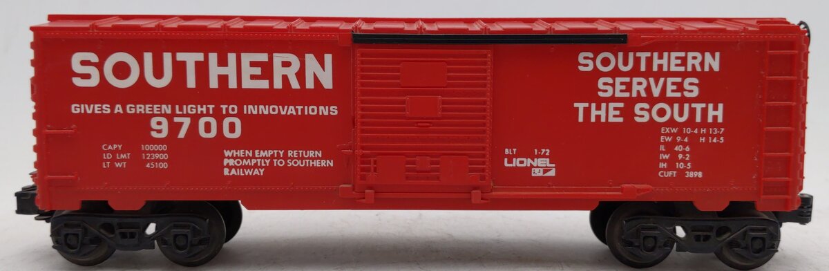 Lionel 6-9700 O Gauge Southern 'Serves The South' Box Car #9700 EX