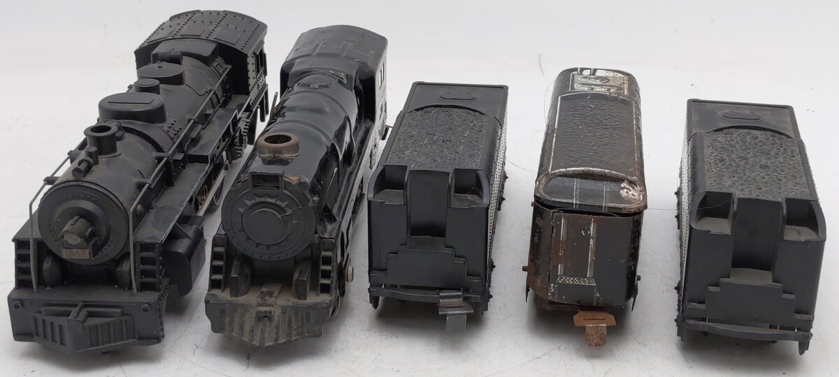 Marx/Lionel Vintage O Gauge Steam Locomotives And Tenders [5] VG