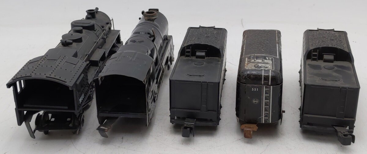 Marx/Lionel Vintage O Gauge Steam Locomotives And Tenders [5] VG