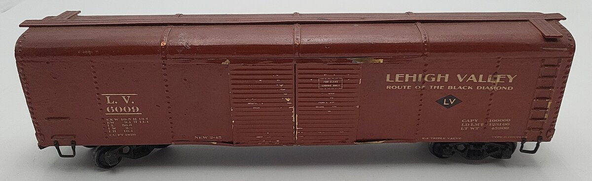 Weaver O Scale Lehigh Valley Brass Boxcar 2-Rail VG