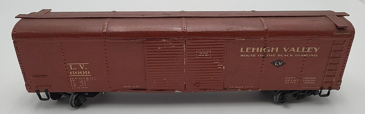 Weaver O Scale Lehigh Valley Brass Boxcar 2-Rail VG