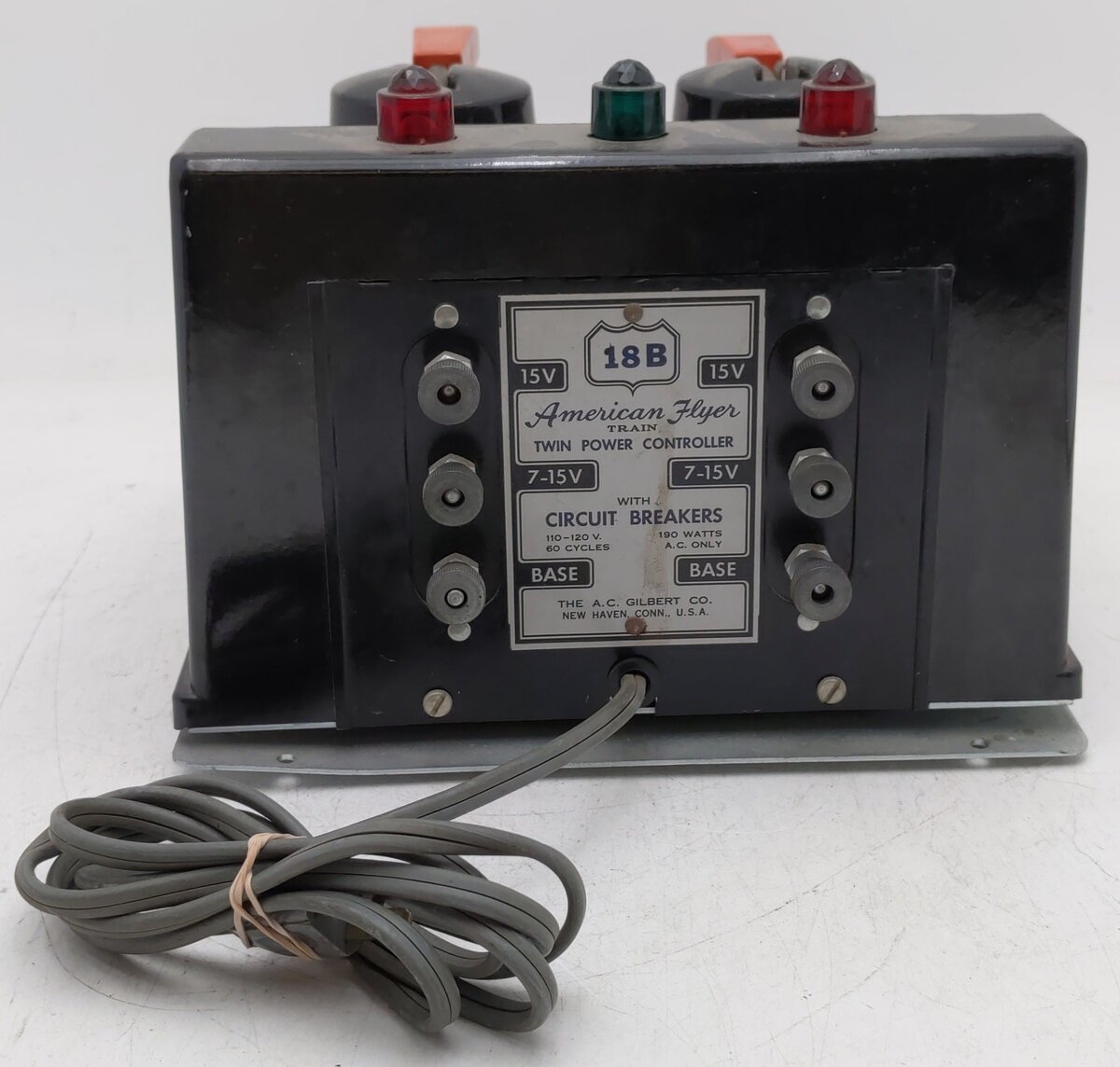 American Flyer 18B Vintage S 190 Watt Transformer - Runs 2 Trains VG