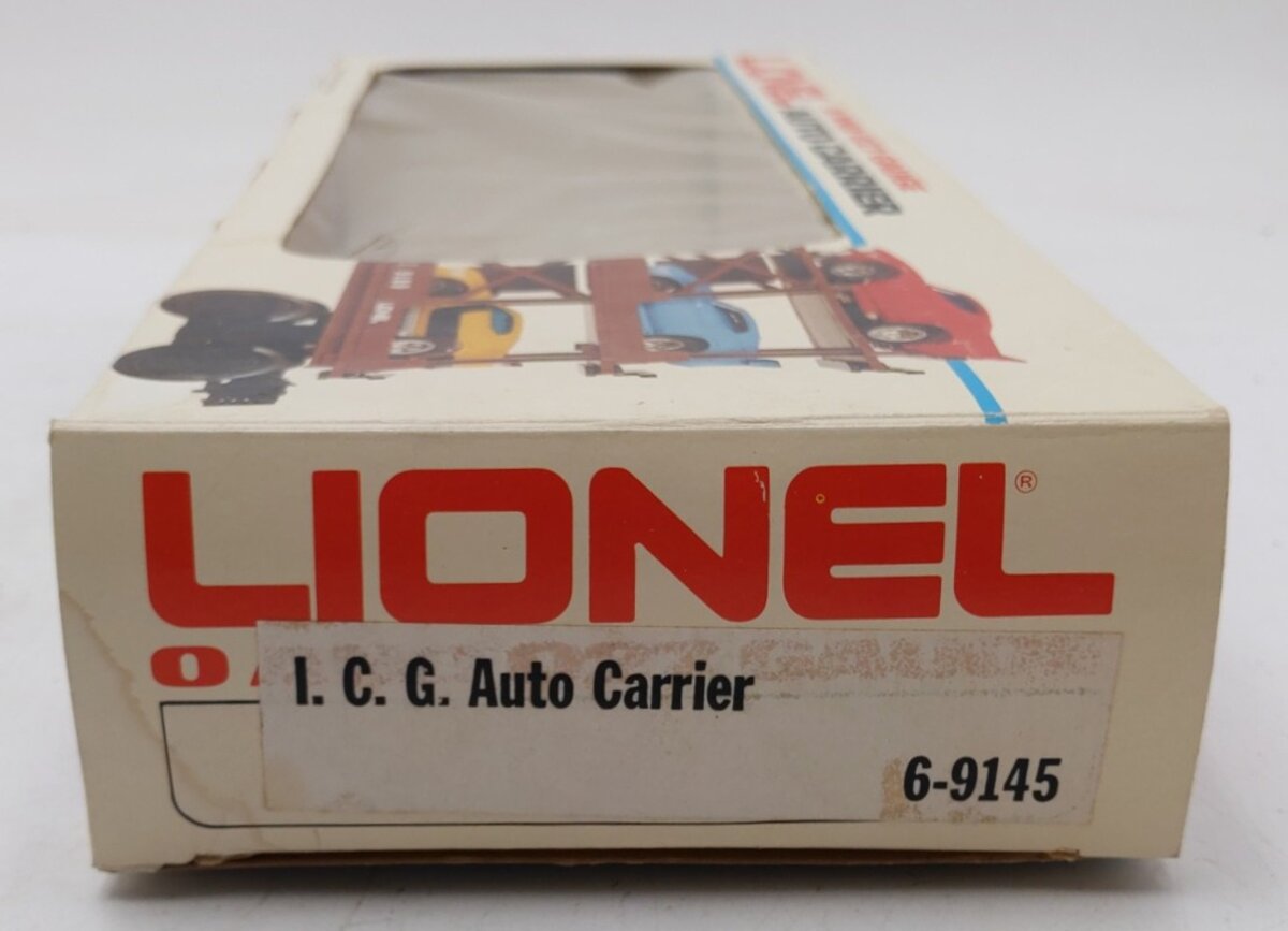 Lionel 6-9145 O Illinois Central Gulf 3-Tier Auto Carrier Car w/ Custom Cars EX/Box