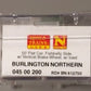 Micro-Trains 04500200 N Burlington Northern 50' Fishbelly Side Flatcar #612750 LN/Box