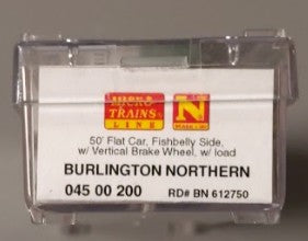 Micro-Trains 04500200 N Burlington Northern 50' Fishbelly Side Flatcar #612750 LN/Box