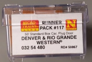 Micro-Trains 03254480 N D&RGW 50' Standard Plug Door Boxcar #50867 LN/Box