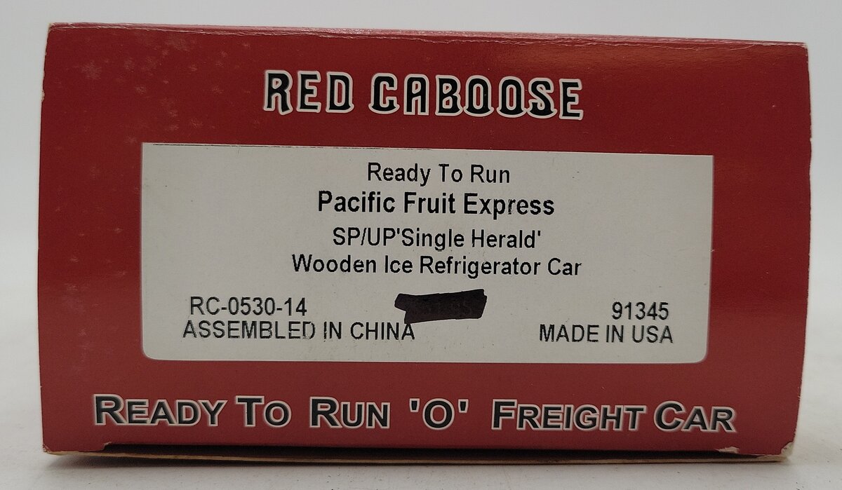 Red Caboose 91345 O Gauge Pacific Fruit Express Refrigerator Car #92788 EX/Box