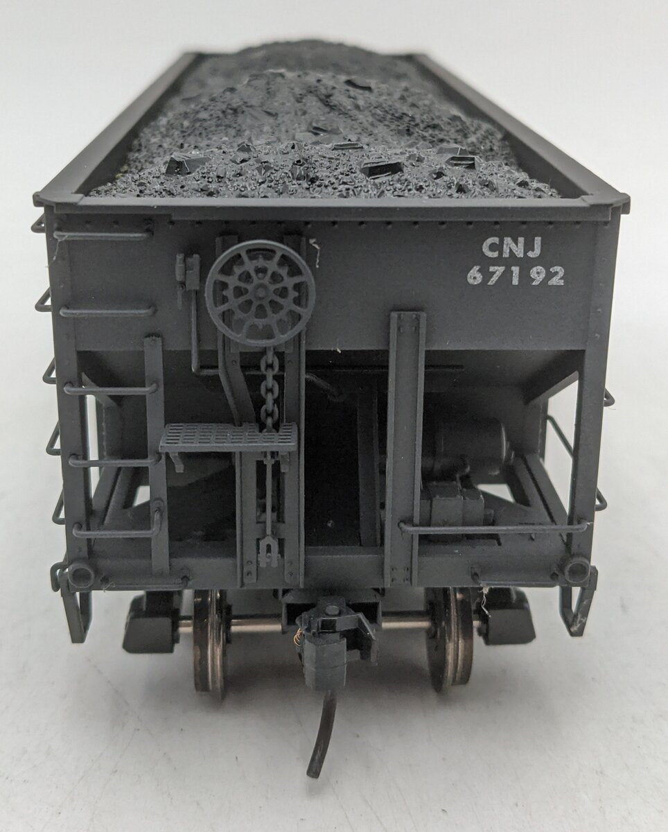 Atlas 7753-2 O Scale CNJ 55-Ton Fishbelly Hopper Car #67192 w/Coal Load (2-Rail) EX/Box