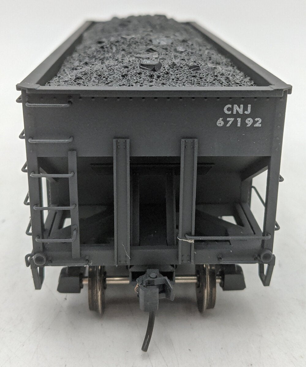 Atlas 7753-2 O Scale CNJ 55-Ton Fishbelly Hopper Car #67192 w/Coal Load (2-Rail) EX/Box