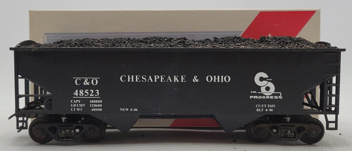 Weaver 902 O Scale Chesapeake & Ohio Offset 2 Bay Hopper #48523 VG/Box