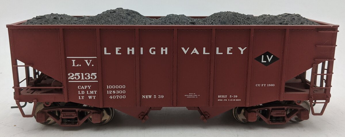 Atlas 6758-2 O Scale Lehigh Valley 2-Bay Hopper #25135 (2-Rail) EX