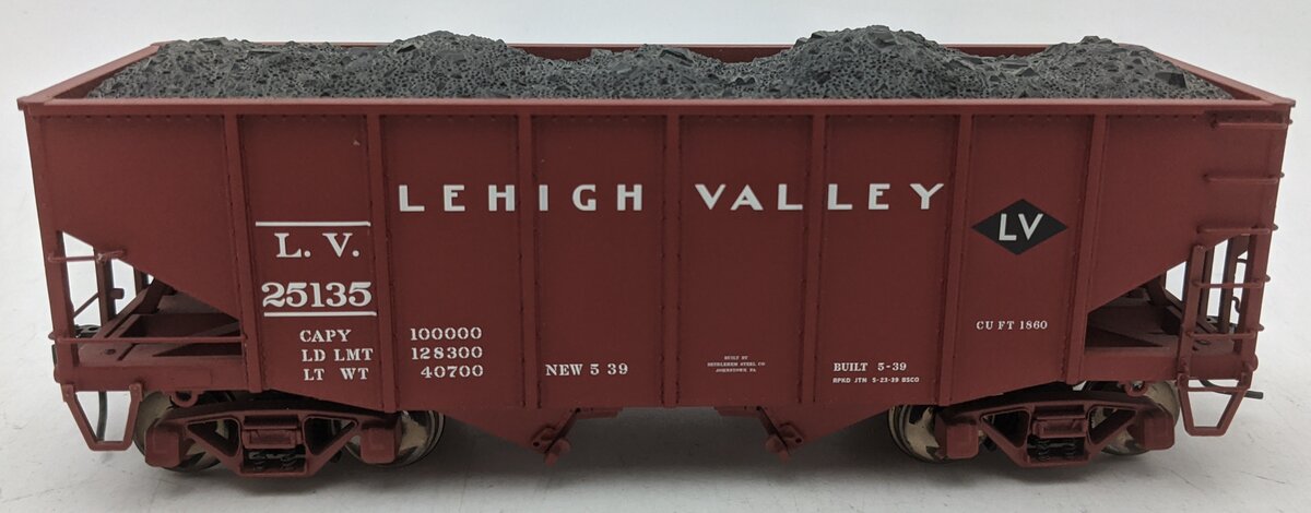 Atlas 6758-2 O Scale Lehigh Valley 2-Bay Hopper #25135 (2-Rail) EX