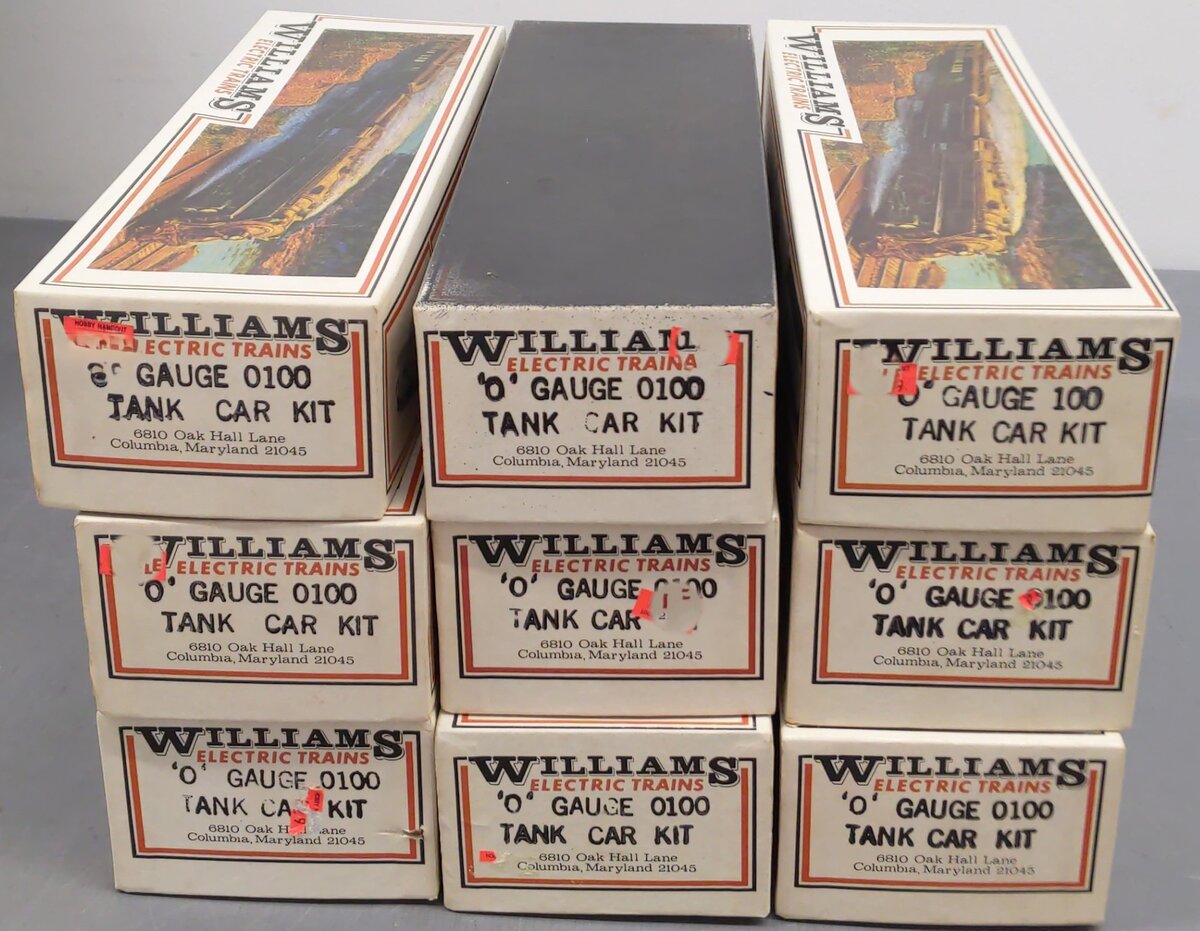 Williams Assorted 0100 O Tank Car Kits-Assembled [9]/Box