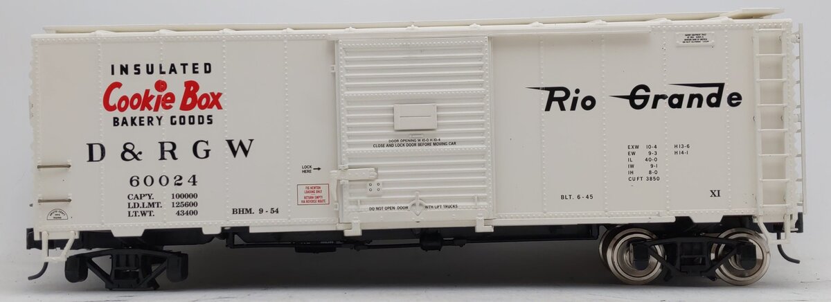Aristo-Craft 46002 G Scale D&RGW/Rio Grande-4 #60024 Boxcar w/ Metal Wheels VG/Box