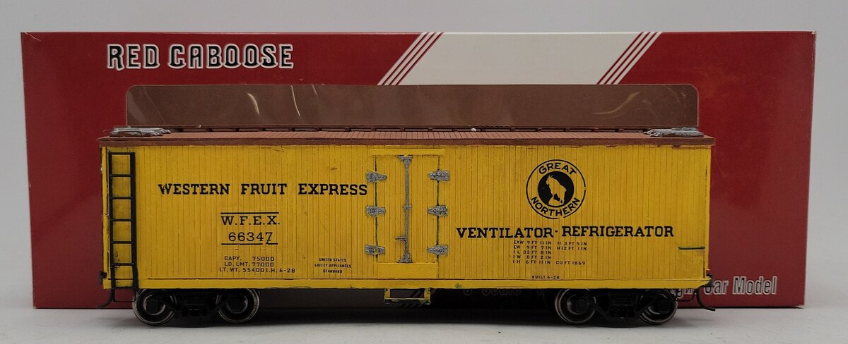 Red Caboose RC-0511-09O Gauge Western Pacific Wooden  Refrigerator Car #66347 VG/Box