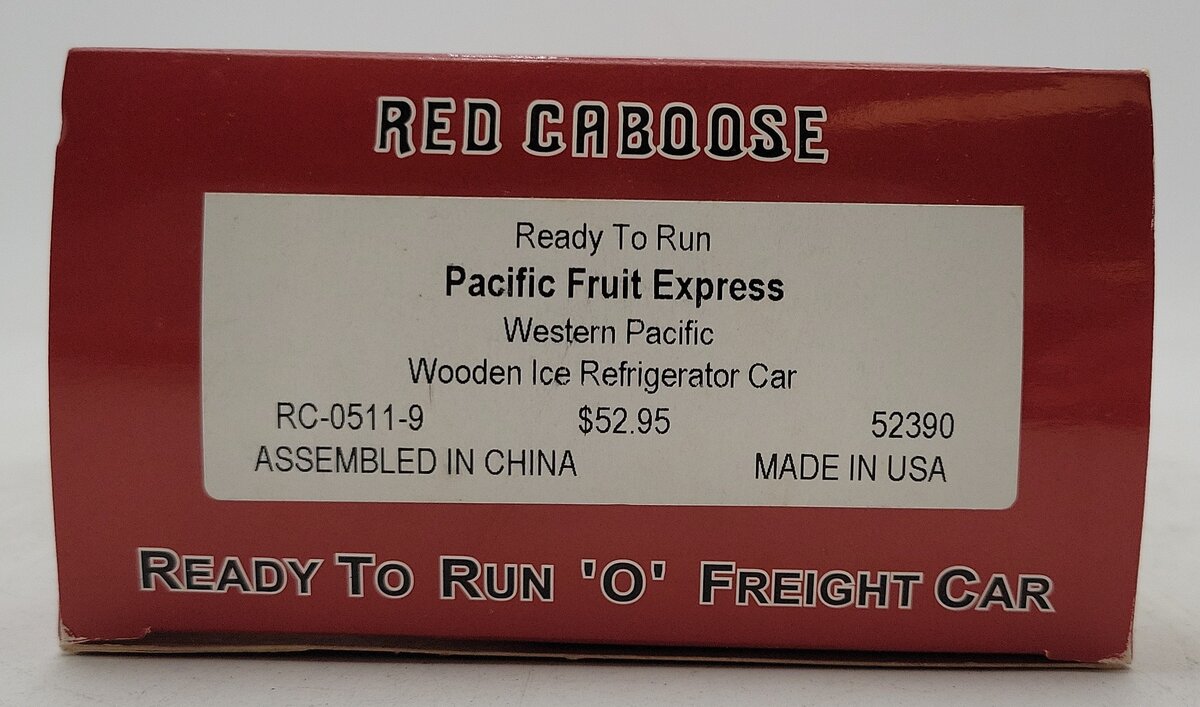 Red Caboose RC-0511-09O Gauge Western Pacific Wooden  Refrigerator Car #66347 VG/Box