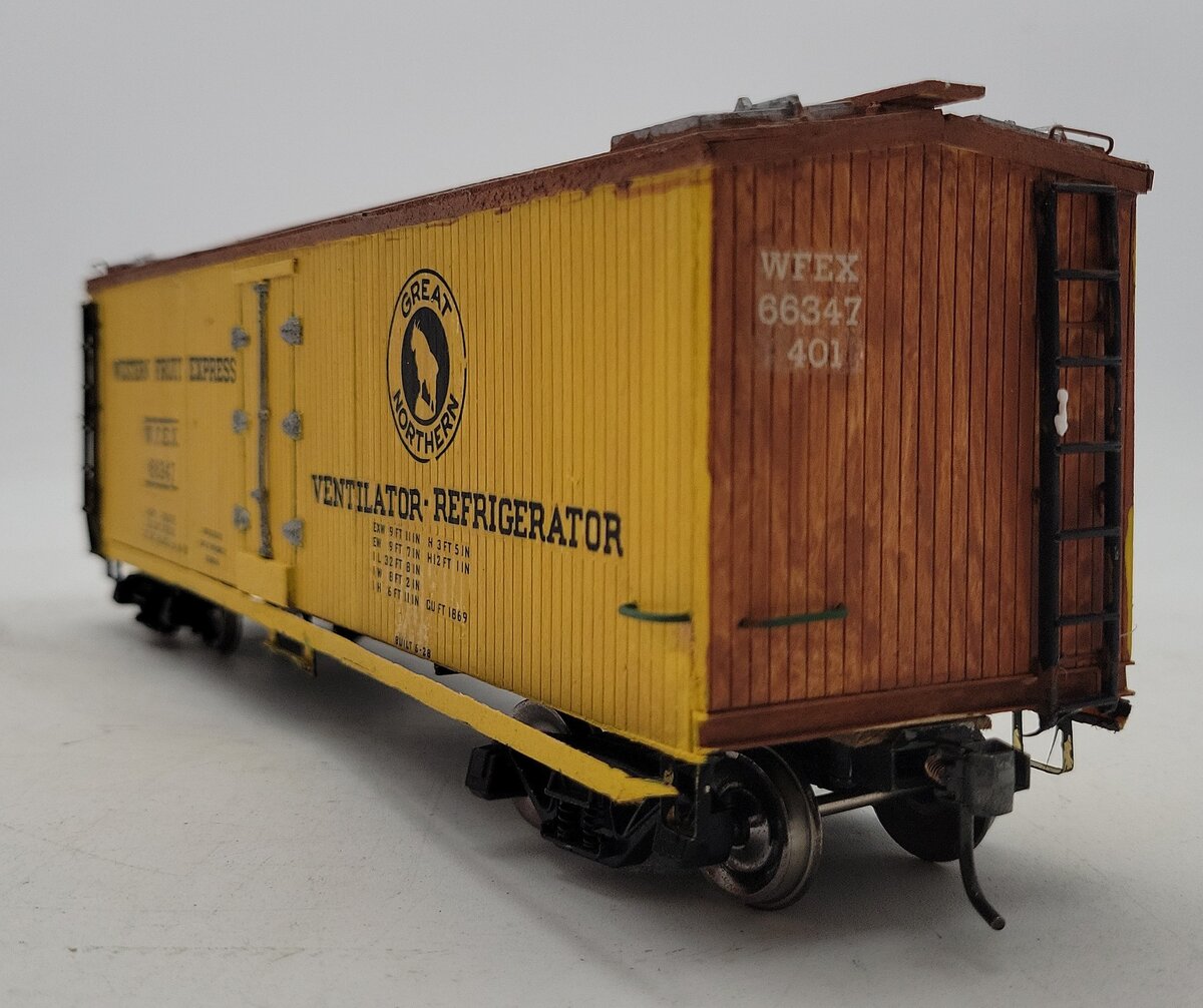 Red Caboose RC-0511-09O Gauge Western Pacific Wooden  Refrigerator Car #66347 VG/Box