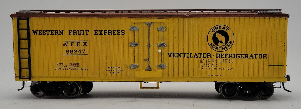 Red Caboose RC-0511-09O Gauge Western Pacific Wooden  Refrigerator Car #66347 VG/Box