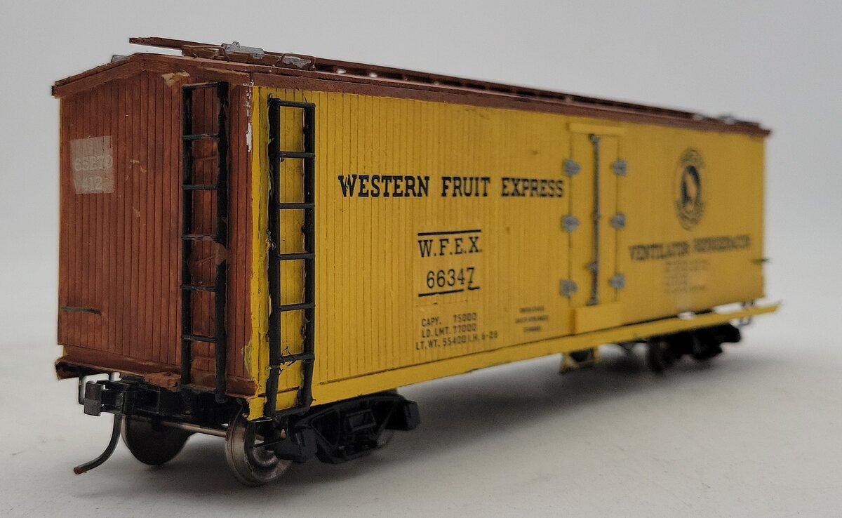 Red Caboose RC-0511-09O Gauge Western Pacific Wooden  Refrigerator Car #66347 VG/Box