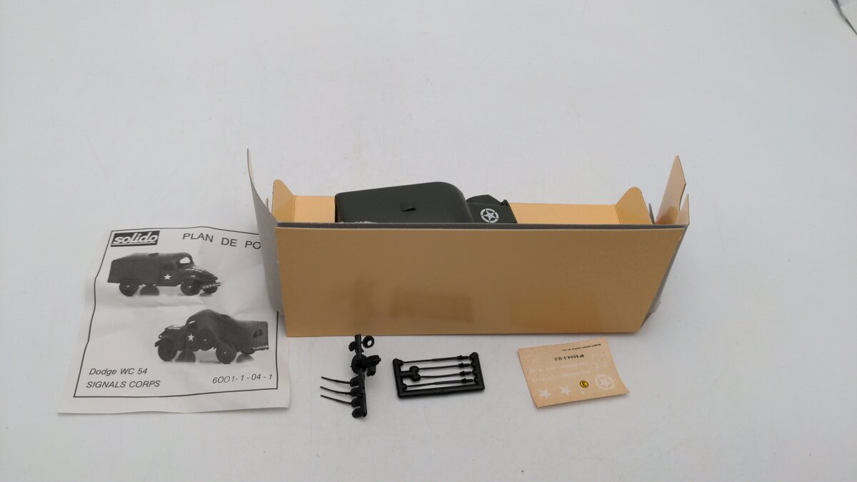 Solido 6004 1:50 Scale Les Militaires Collection 1 USA Army Truck Dodge WC 54 EX/Box