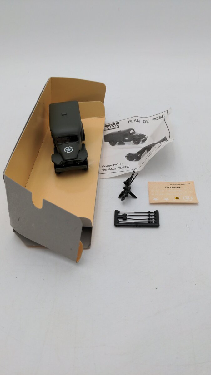 Solido 6004 1:50 Scale Les Militaires Collection 1 USA Army Truck Dodge WC 54 EX/Box