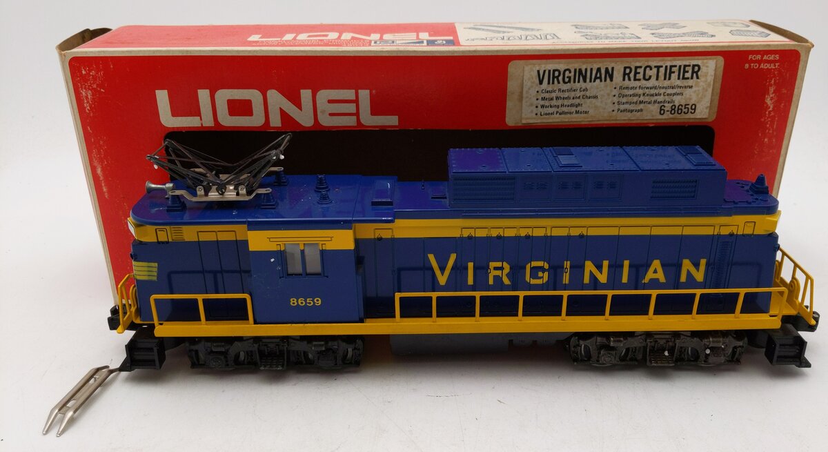 Lionel 6-8659 O Gauge Virginian Rectifier Electric Locomotive EX/Box