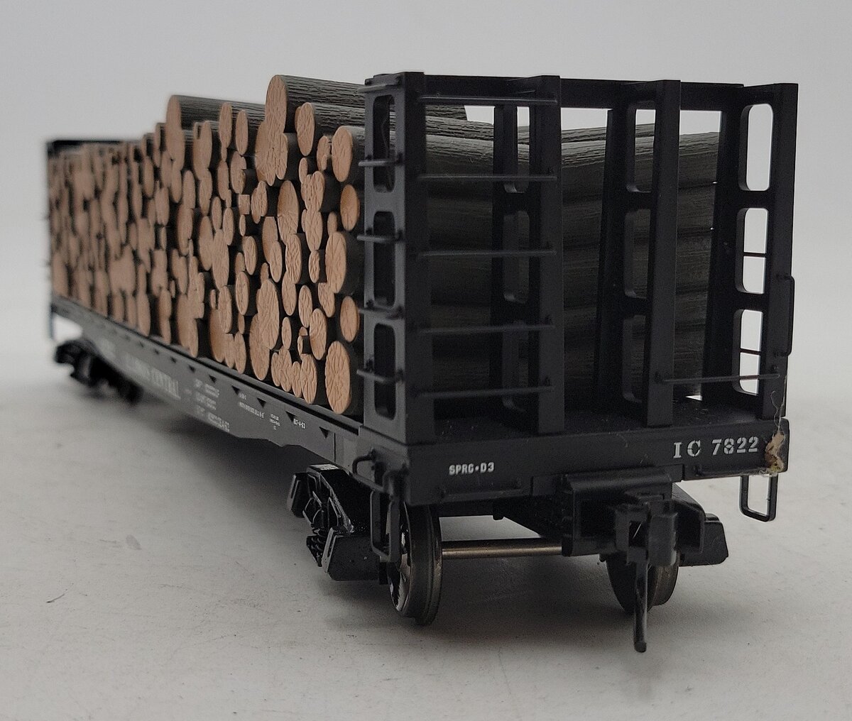 Atlas 7279-2 O Illinois Central GSC Pulpwood Flat Car #7822 (2-Rail) EX/Box