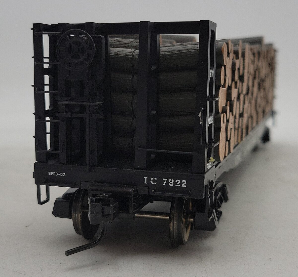 Atlas 7279-2 O Illinois Central GSC Pulpwood Flat Car #7822 (2-Rail) EX/Box