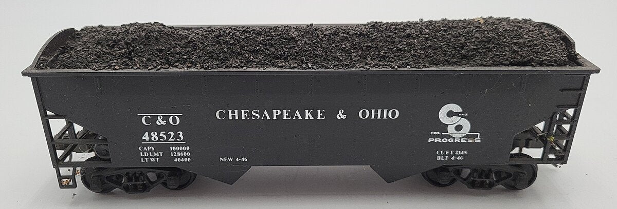 Weaver 902 O Scale Chesapeake & Ohio Offset 2 Bay Hopper #48523 [2 Rail] VG