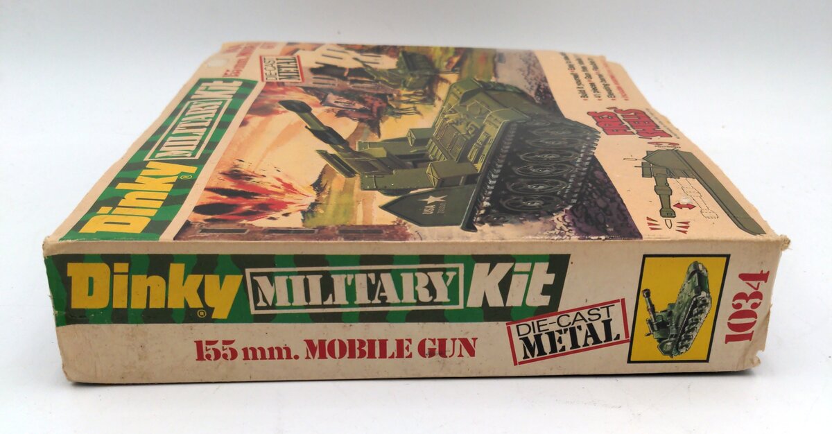 Dinky 1034 Diecast Military Kit Tank 155mm Mobile Gun Toy LN/Box