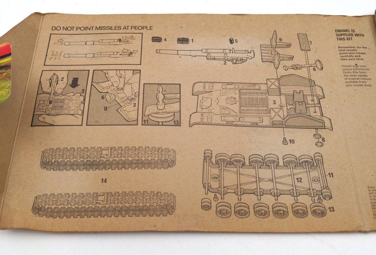 Dinky 1034 Diecast Military Kit Tank 155mm Mobile Gun Toy LN/Box